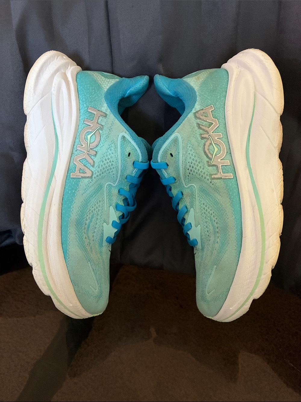 HOKA CLIFTON 10 SKYWARD BLUE. WOMENS SIZE 7 - Picture 10 of 13